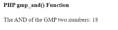 PHP gmp_and()Functions
