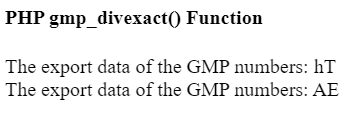 PHP gmp_export() function