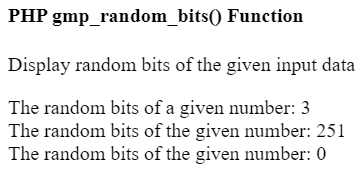 PHP gmp_random_bits() function