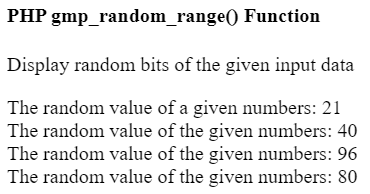 PHP gmp_random_range() function