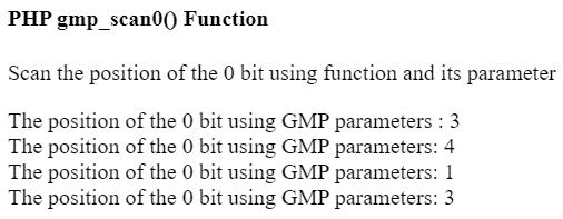 PHP gmp_scan0() function