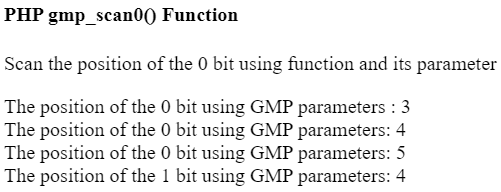 PHP gmp_scan0() function