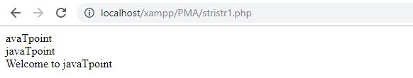 PHP String stristr() function