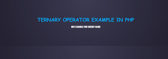 PHP ternary operator