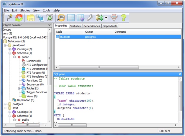 postgresql-create-table-javatpoint