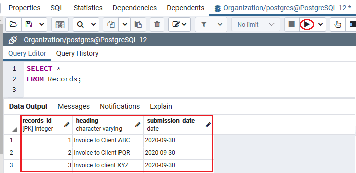 PostgreSQL Date