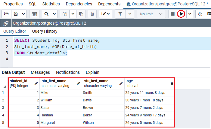 PostgreSQL Date Javatpoint