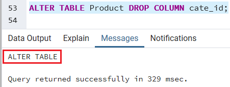 PostgreSQL Drop column