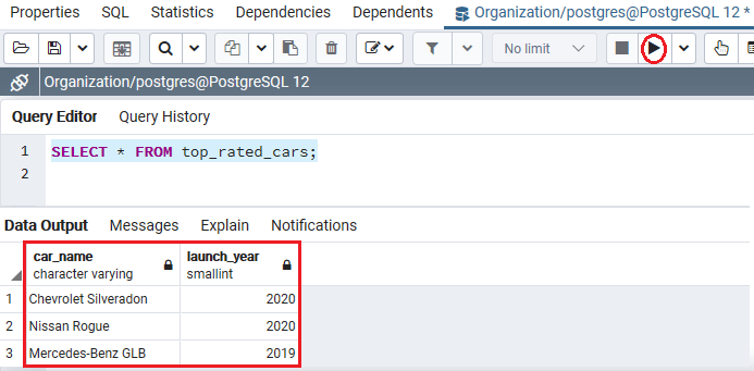 PostgreSQL EXCEPT