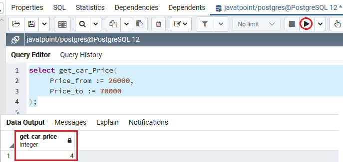 PoatgreSQL Function