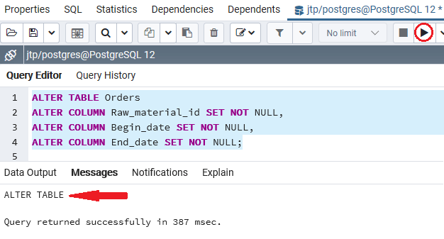 PostgreSQL Not-Null Constraint