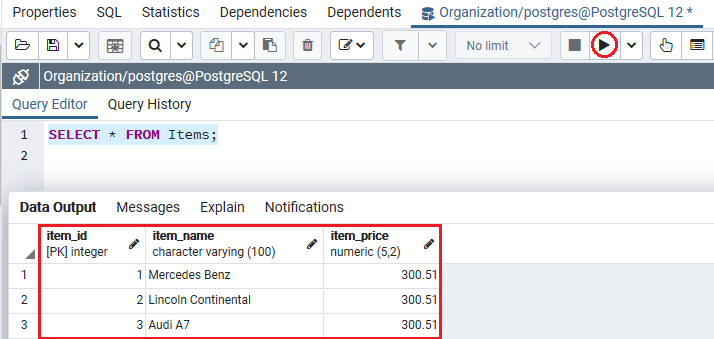 PostgreSQL Numeric
