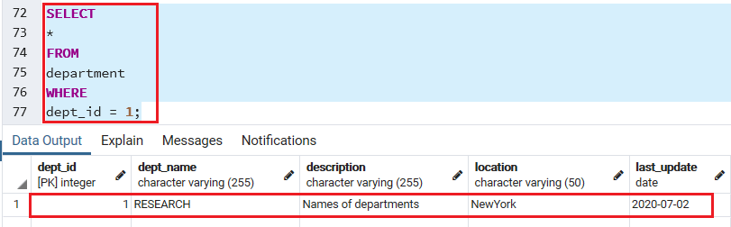 postgres datagrip parameter query