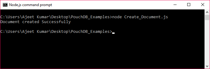 PouchDB Create document 1
