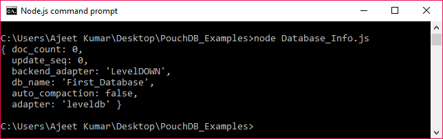 PouchDB Database info 1