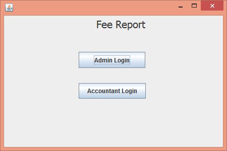 fee report project in java 1