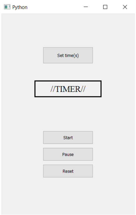 Countdown Timer using PyQt5 in Python