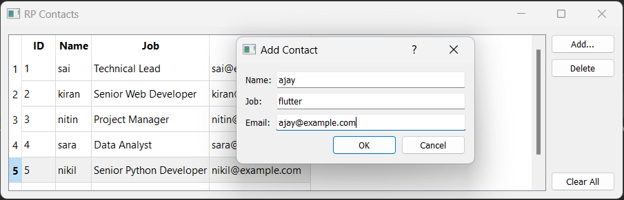 Create a Contacts List Using PyQt, SQLite, and Python