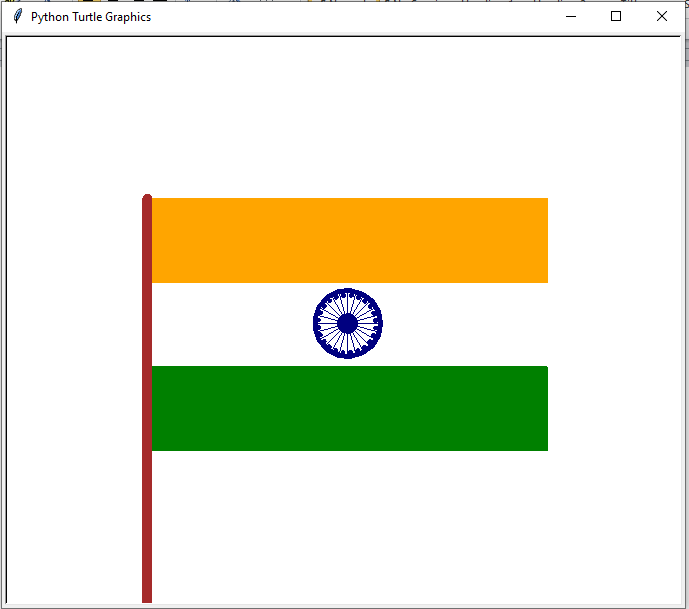 Draw Great Indian Flag using Python Code