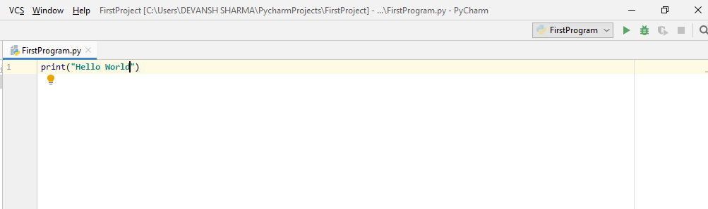 First Python Program