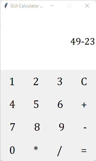 GUI Calculator using Python
