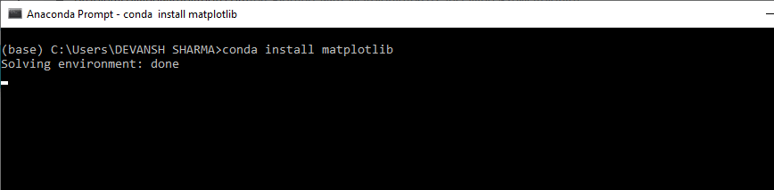 conda install matplotlib=3.0.2