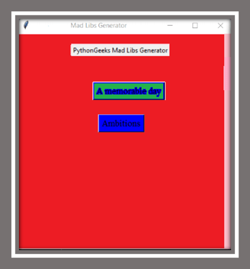 Mad Libs Generator Game in Python