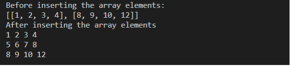 Python 2D array