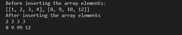 Python 2D array