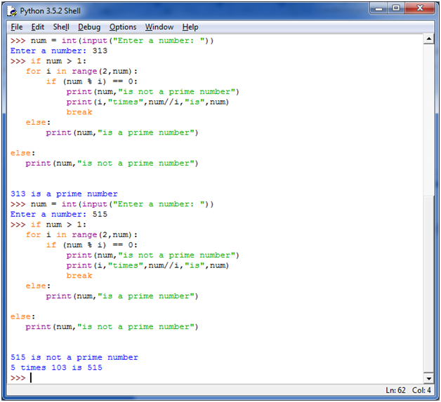 loop prime number list to 100 python