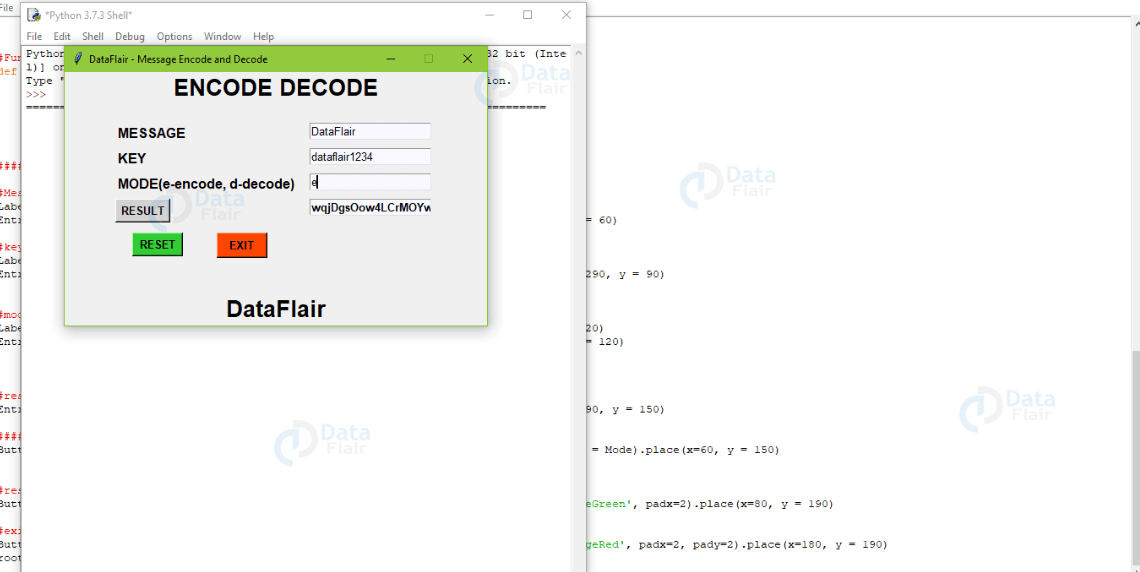 Python | Message Encode-Decode using Tkinter