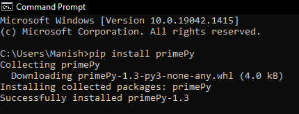 Python PrimePy Module