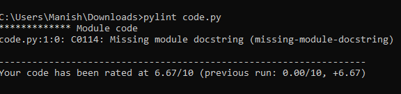 Python PyLint Module