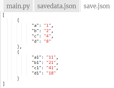 Save json File in Python