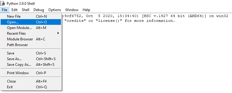 what-is-the-shortcut-key-to-open-script-mode-in-python