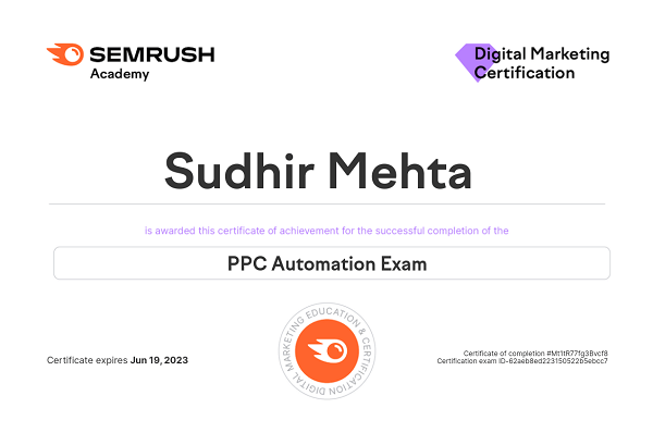 Semrush PPC Certification