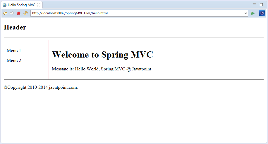 Spring MVC Tiles Example