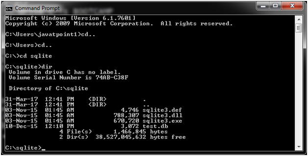 SQLite Create database 1