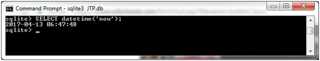 SQLite Datetime Javatpoint