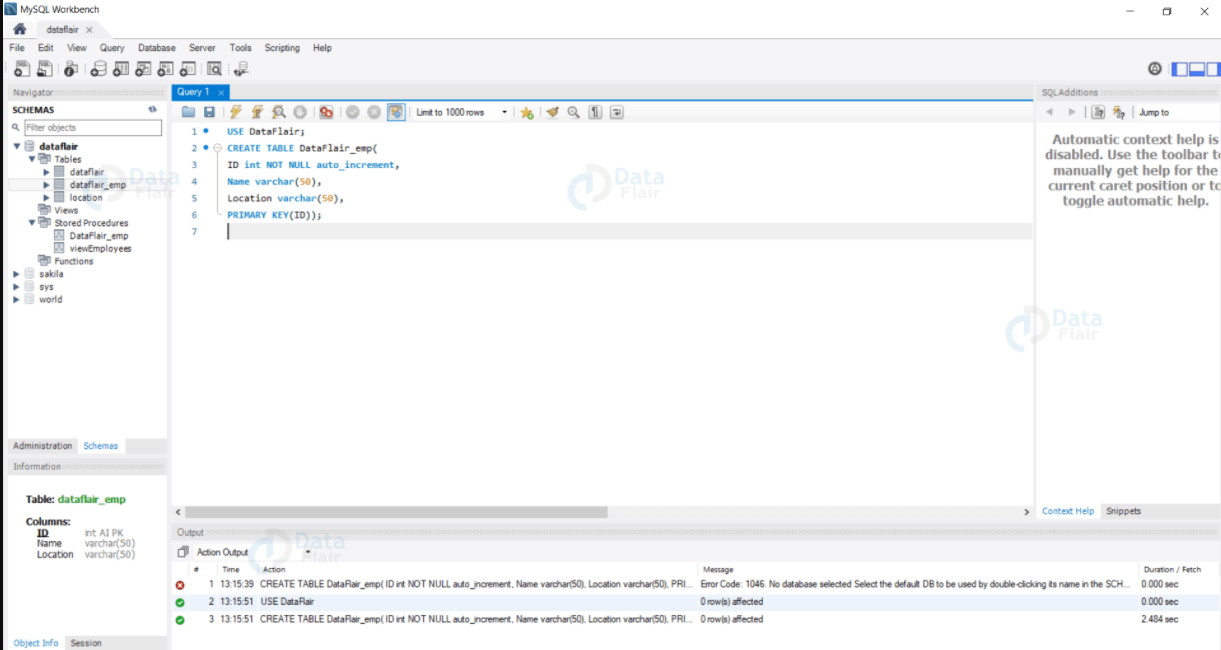 SQL Auto Increment