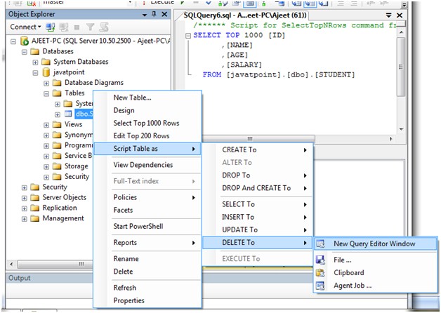 sql-server-delete-data-javatpoint