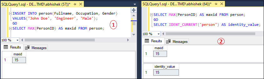 SQL Server IDENTITY