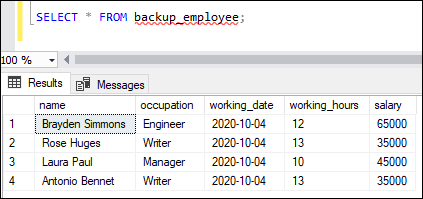 SQL Server SELECT INTO