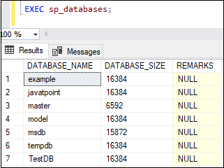 SQL Server Show/List Databases