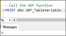Table Variable in SQL Server
