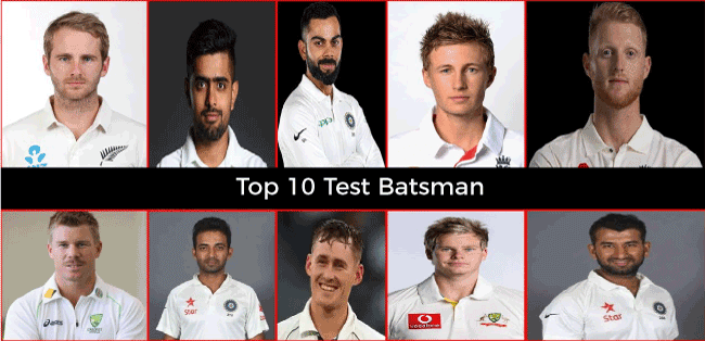 Top 10 Test Batsman