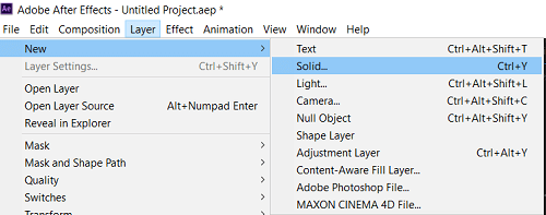 Adobe After Effect Layers