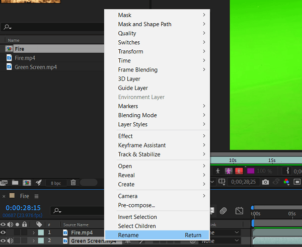 Managing Layers in After Effect