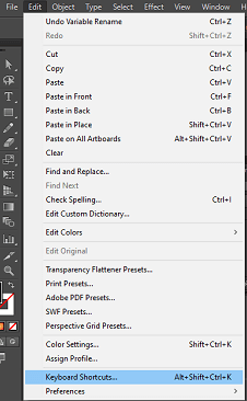 illustrator cs6 mac shortcuts