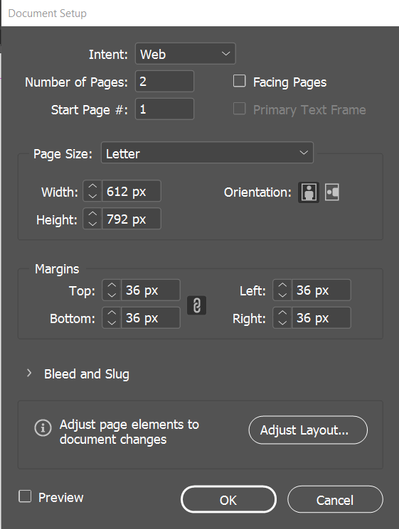 InDesign - Create the First Document